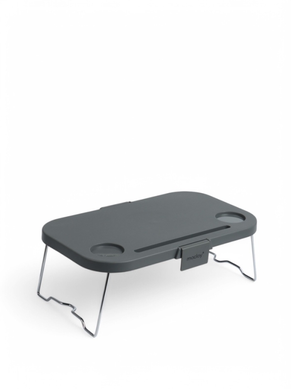 Корзина - столик Maclay 2 в 1, складная, 47 х 28,5 х 23,5 см, стол 45 х 28 х 16 см, серая