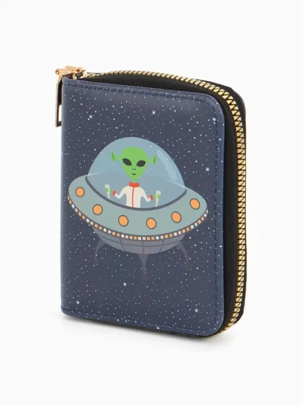 Кошелек дет 07-01-01 Июнь2540 космос, 8,52,510,5 см, 2 отд+отд/молн, д/карт, синий