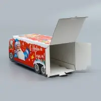 Подарочная коробка Новогодняя Фура &laquo;Везу радость&raquo; с анимацией 36&times;15&times;10 см