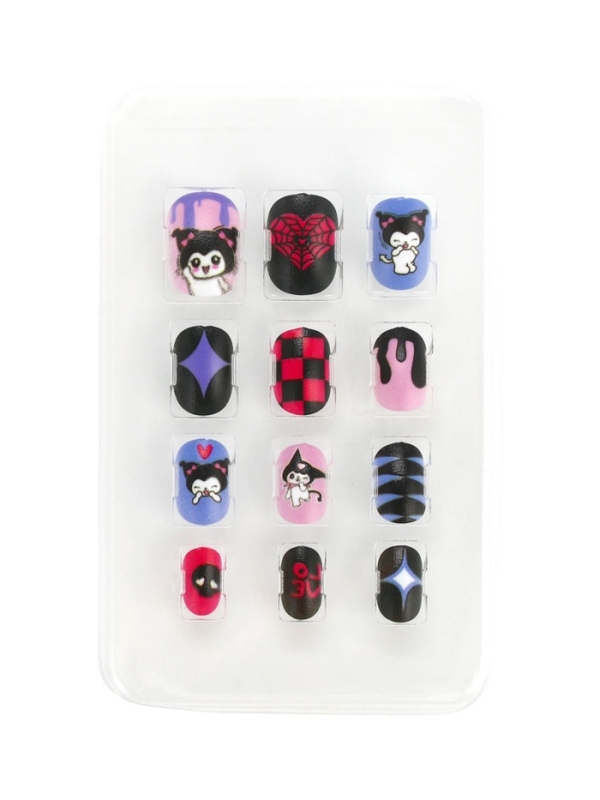 Детские накладные ногти "Забавная кошечка" , 12 шт