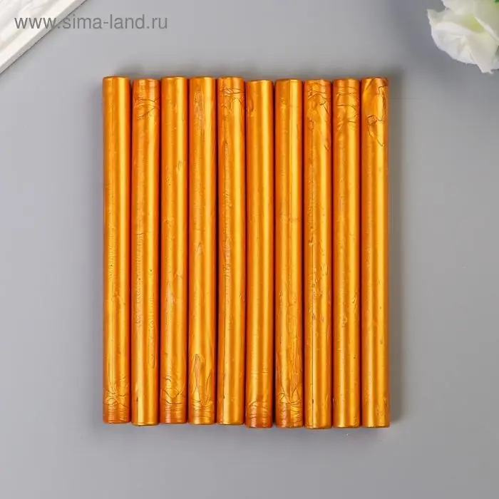 Сургуч для печати стержень "Золотой" блеск 13,2х1,1 см