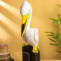 Сувенир &laquo;Пеликан&raquo;, 17&times;20&times;50 см, дерево, белый