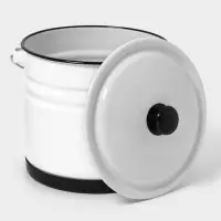 Ведро ц/шт с/кр с под. 10л (белая)Без декора