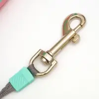 Рулетка - поводок для собак, лента  3 м, розовая/мятная