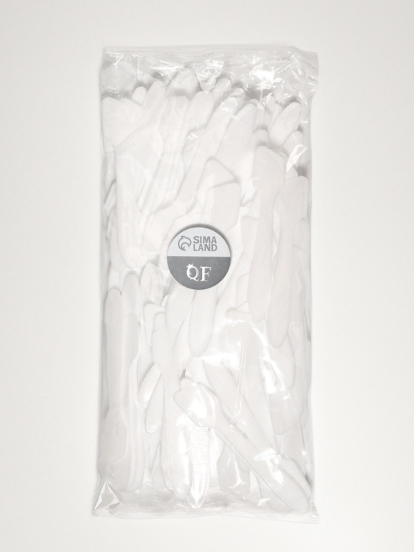 Набор косметических лопаток, 100 шт, цвет белый