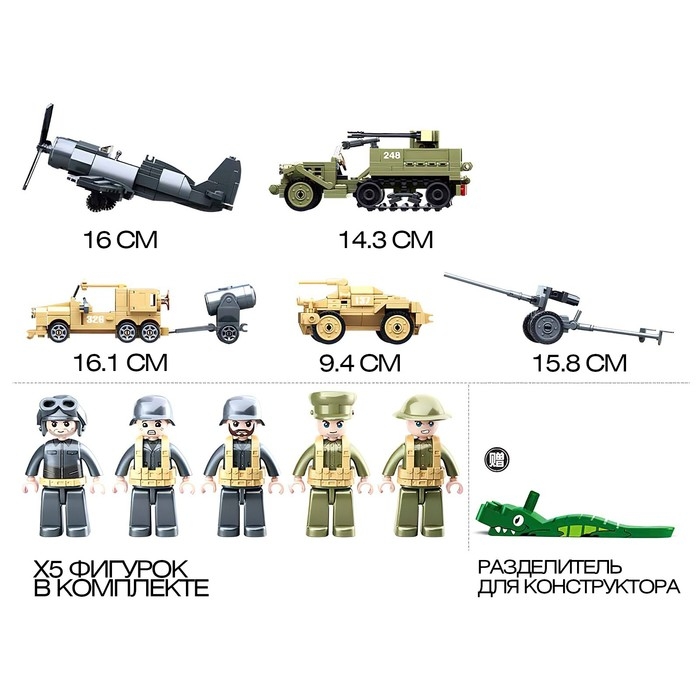 Конструктор Армия ВОВ &laquo;Сражение&raquo;, 552 детали