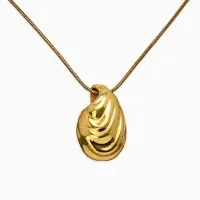 Кулон на цепочке "Ракушка", цвет золото 75см