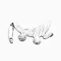 Брошь для кармана "Крокодил", цвет чернёное серебро