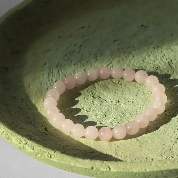 Браслет шар №8 &laquo;Кварц розовый&raquo;