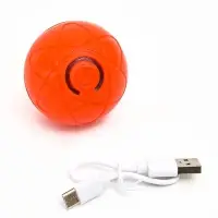 Интерактивная игрушка для собак "Гравитационный мяч", 5,5 см, оранжевая