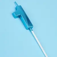 Свеча в торт на шпажке &laquo;Грань&raquo;, цифра 1, голубая, 5 см