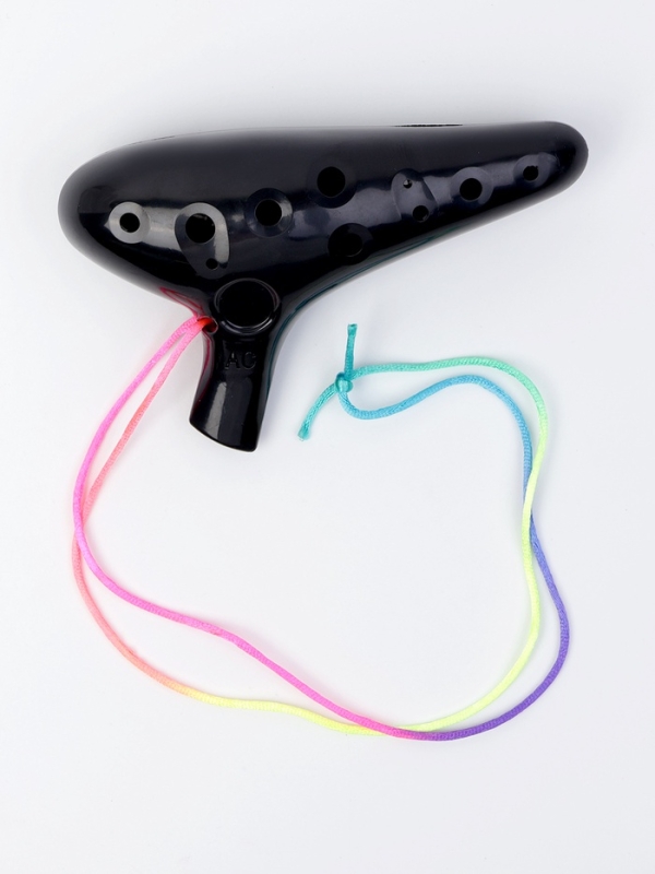 Окарина Music Life 12 отверстий, черная, 14,8 х 9,2 х 4,6 см