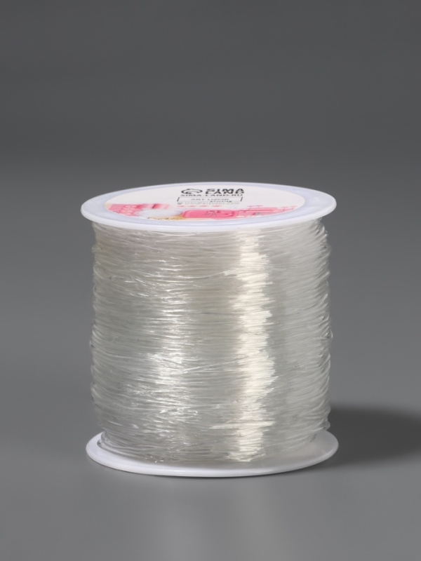 Нить для плетения 100&plusmn;1м d1мм эластичная силикон прозрачный АУ