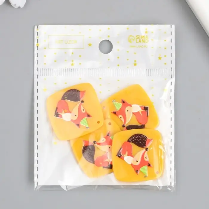 Декор для творчества акрил "Лисёнок в колпаке" 0,2х2,9х3 см