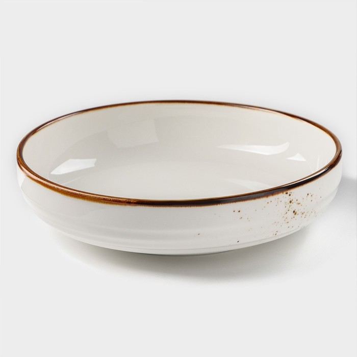 Тарелка фарфоровая глубокая Magistro &laquo;Церера&raquo;, 1,1 л, d=22 см, цвет белый