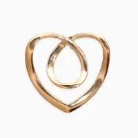 Муфта для платка &laquo;Сердце&raquo; линейное, цвет белый в золоте