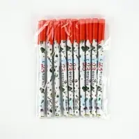 Ручка пластик пиши-стирай с колпачком "С 23 февраля!", синяя паста, гелевая 0,5 мм