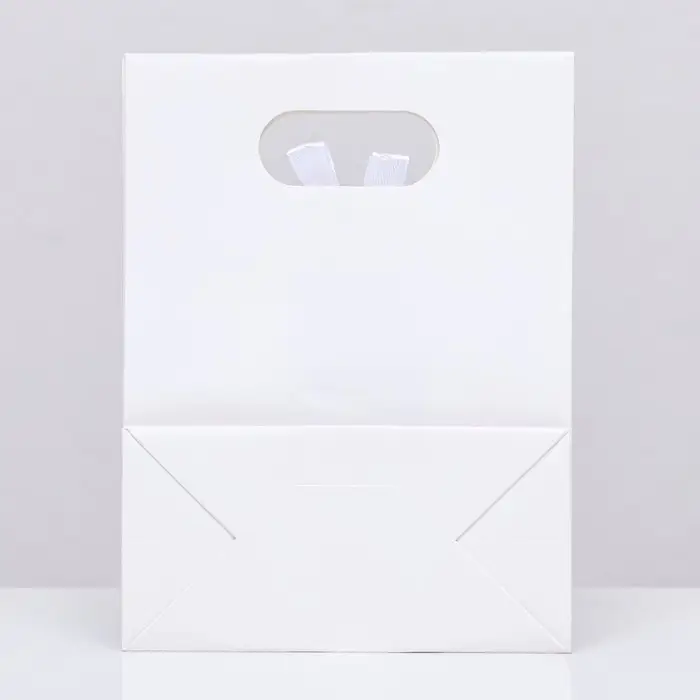 Коробка-пакет, с окном, белый, 16&times;12&times;6 см
