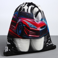 Мешок для обуви &laquo;Скорость&raquo; с прозрачным окном 30 х 40 см