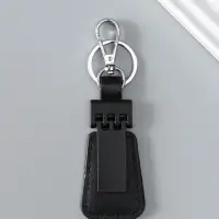 Брелок под нанесение кожзам, металл размер окна 3,7х1,7 см, чёрный матовый 13х4х0,7 см