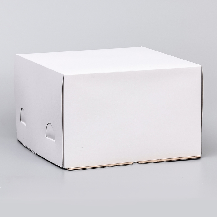 Коробка под торт, белая, 30 х 30 х 19 см
