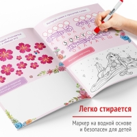 Набор многоразовых книжек &laquo;Напиши и сотри&raquo;, 3 шт по 16 стр., 17 &times; 24 см, + 3 маркера, Принцессы