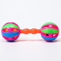 Погремушка &laquo;Яркий маракас: гантелька&raquo;, цвет МИКС, Крошка Я