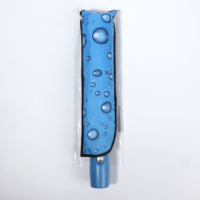 Зонт полуавтоматический &laquo;Капли&raquo;, эпонж, 3 сложения, 8 спиц, R = 48/55 см, D = 110 см, цвет МИКС