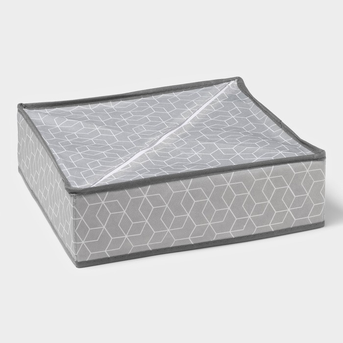 Органайзер для хранения белья Доляна &laquo;Фора&raquo;, 24 ячейки, 30&times;33&times;10 см, цвет серый