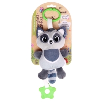 Погремушка &laquo;Енот&raquo;, музыкальная, подвесная, цвет серый