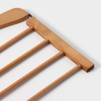 Плечики - вешалка для брюк и юбок LaDо́m Bois, 38,5&times;1,2&times;34,3 см, деревянная сорт А, многоуровневая, широкие плечики