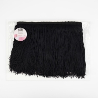 Тесьма декоративная &laquo;Бахрома&raquo;, 150 мм, 5 &plusmn; 0,5 м, цвет чёрный