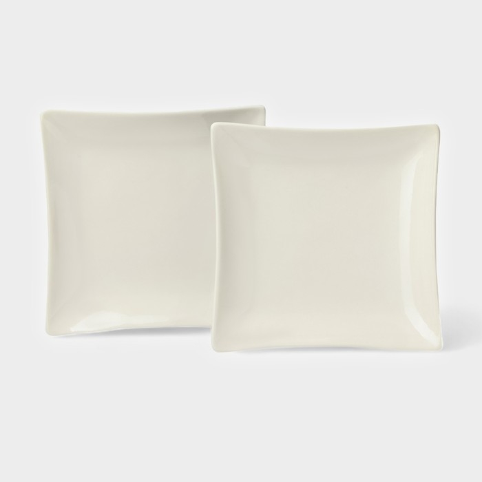 Набор тарелок керамических Magistro Matt black, 15&times;2 см, 2 шт