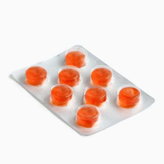 Леденцы в блистере, со вкусом апельсина &laquo;Проблемы устранин&raquo;, 16 г