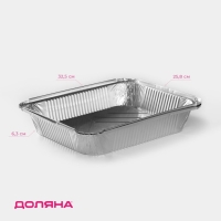 Набор форм из фольги для запекания и выпечки Доляна, 3,1 л, 32,5&times;25,8&times;6,3 см, 2 шт