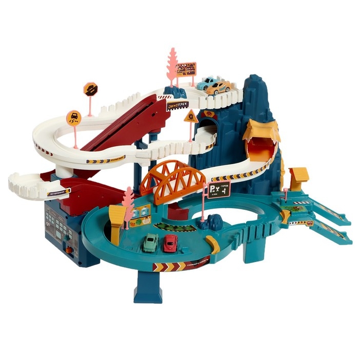 Автотрек &laquo;Виражи&raquo;, световые и звуковые эффекты, работает от батареек