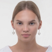 Клипсы &laquo;Грация&raquo; сердце объёмное, цвет МИКС