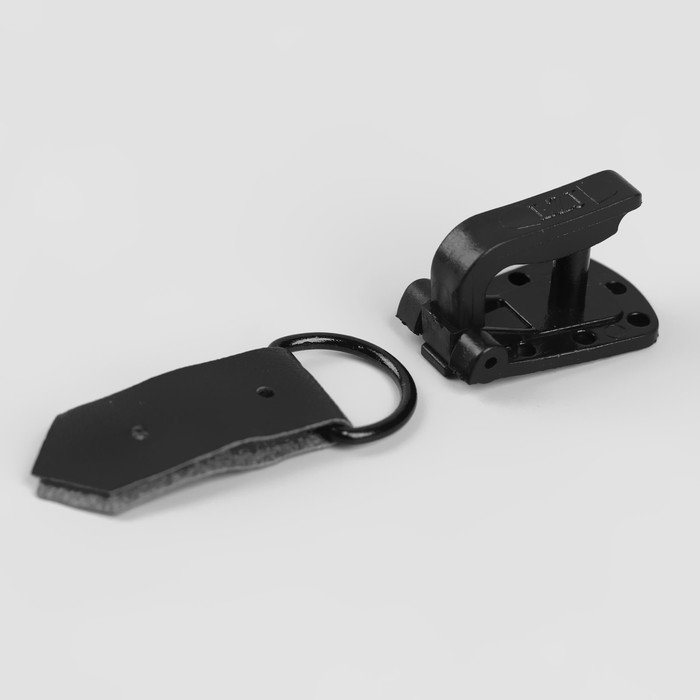 Крючки пришивные, пластиковые, для верхней одежды, 5 &times; 1,5 см, 6 шт, цвет чёрный