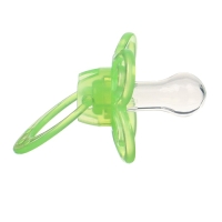 Соска - пустышка силиконовая классическая, от 6 мес., с колпачком + держатель &laquo;Зайка&raquo;, цвет зеленый