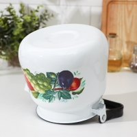 Чайник эмалированный &laquo;Дары лета&raquo;, 3,5 л, цвет белый