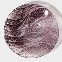 Тарелка стеклянная &laquo;Драхна&raquo;, d=21 см, цвет бордовый