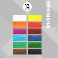 Акварель 12 цветов, ErichKrause, в мягком пластике, без кисти, экономичная упаковка, пакет с европодвесом