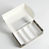 Коробка для эклеров с вкладышами &laquo;Пусть сбудутся желания&raquo;, 25,2 х 15 х 7 см, Новый год