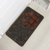 Коврик придверный Доляна &laquo;Лапка&raquo;, цвет МИКС