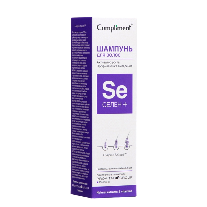 Шампунь Compliment &laquo;Селен+&raquo;, активатор роста волос, 200 мл