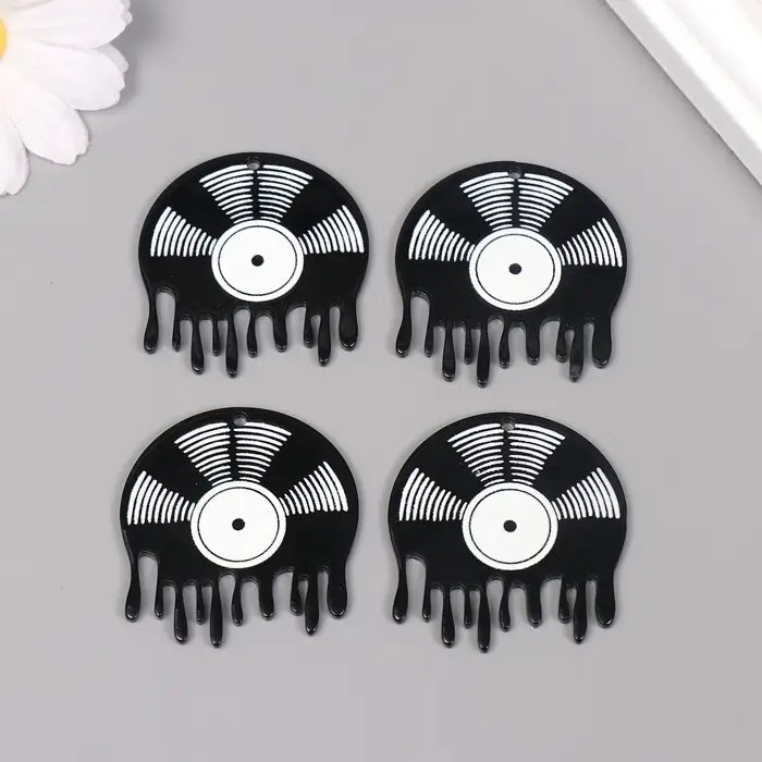 Декор для творчества акрил "Расплавившаяся пластинка" 4,5х4х0,2 см