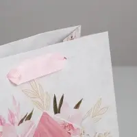 Пакет подарочный крафтовый вертикальный, упаковка, &laquo;8 марта&raquo;, MS 18 х 23 х 10 см