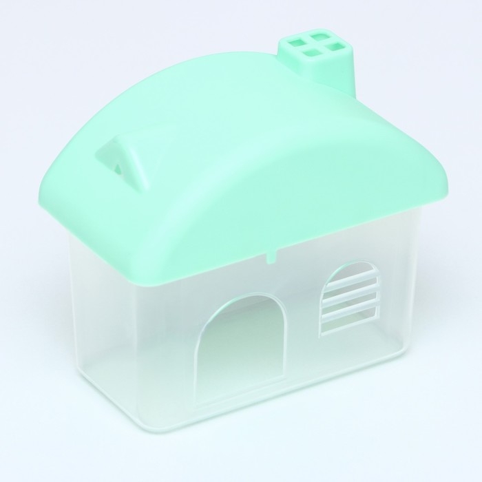 Клетка для грызунов "Пижон", 23 х 17 х 33 см, прозрачная, зелёное наполнение