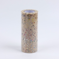 Фатин с разноцветными блёстками, 15 см, 11 &plusmn; 1 г/кв.м, 23 &plusmn; 1 м, цвет бежевый №4