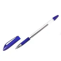 Ручка шариковая Calligrata, синий стержень, узел 0.5 мм, прозрачный корпус, резиновый упор